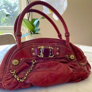 Juicy Couture Red Leather Bowler Bag
